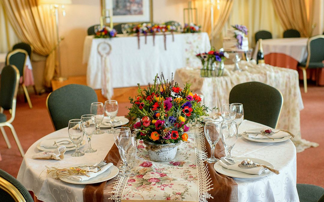 Elegant baptism event décor in Livadia hotel multipurpose venue